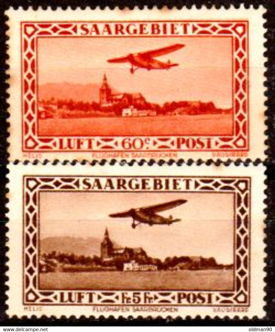 Sarre-226- Original Values Issued In 1932 (+) Hinged - Quality In Your Opinion. - Luchtpost