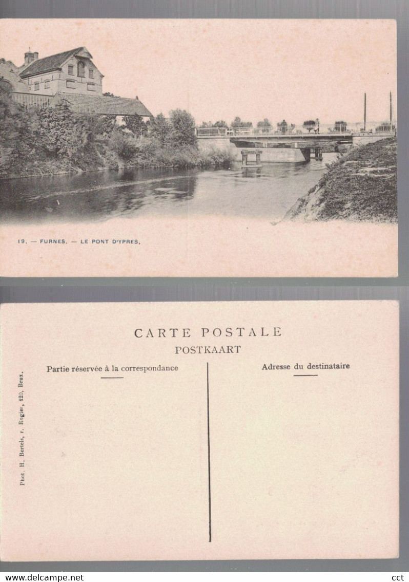 Furnes Veurne   Le Pont D'Ypres   Edit H Bertels N° 19 - Veurne