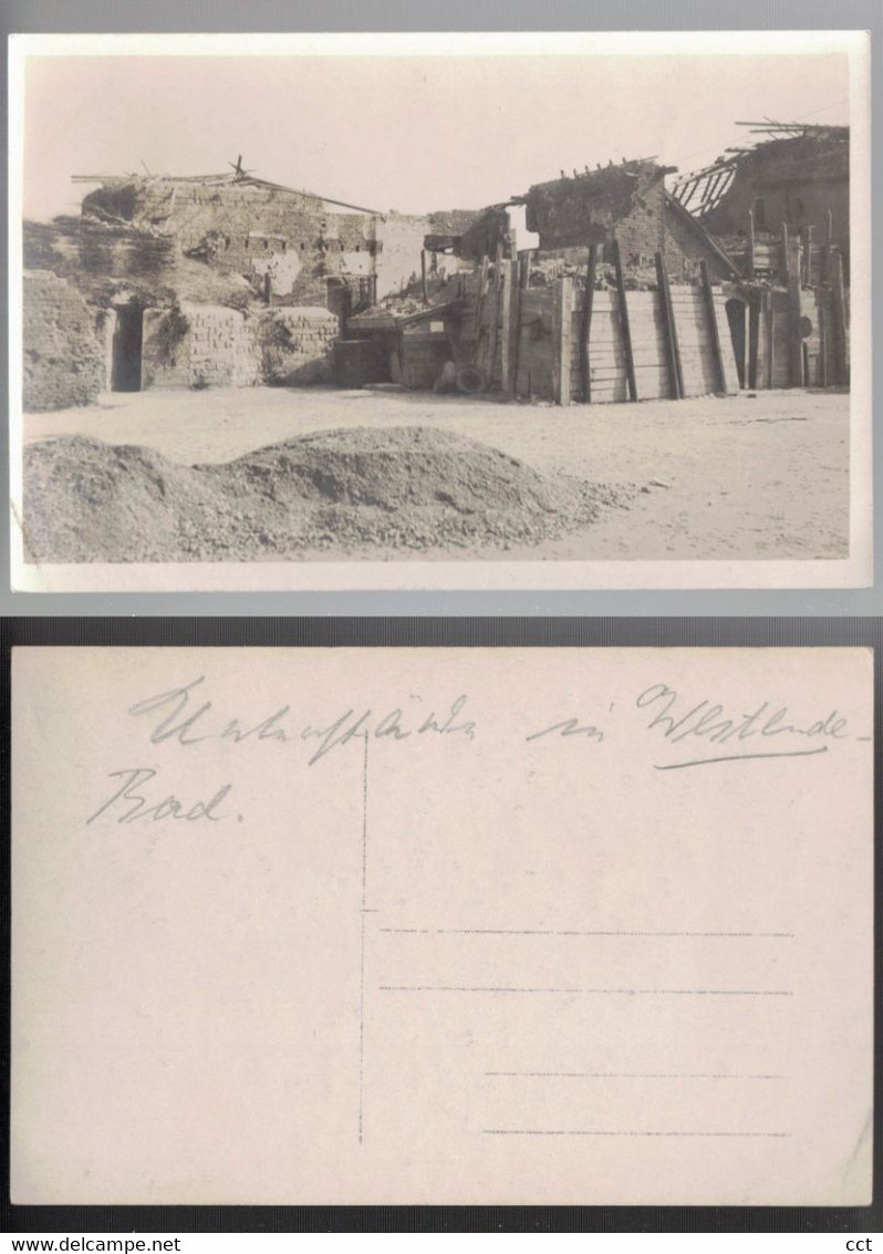 Westende   FOTOKAART Van Militaire Constructie Tijdens De Eerste Wereldoorlog - Westende