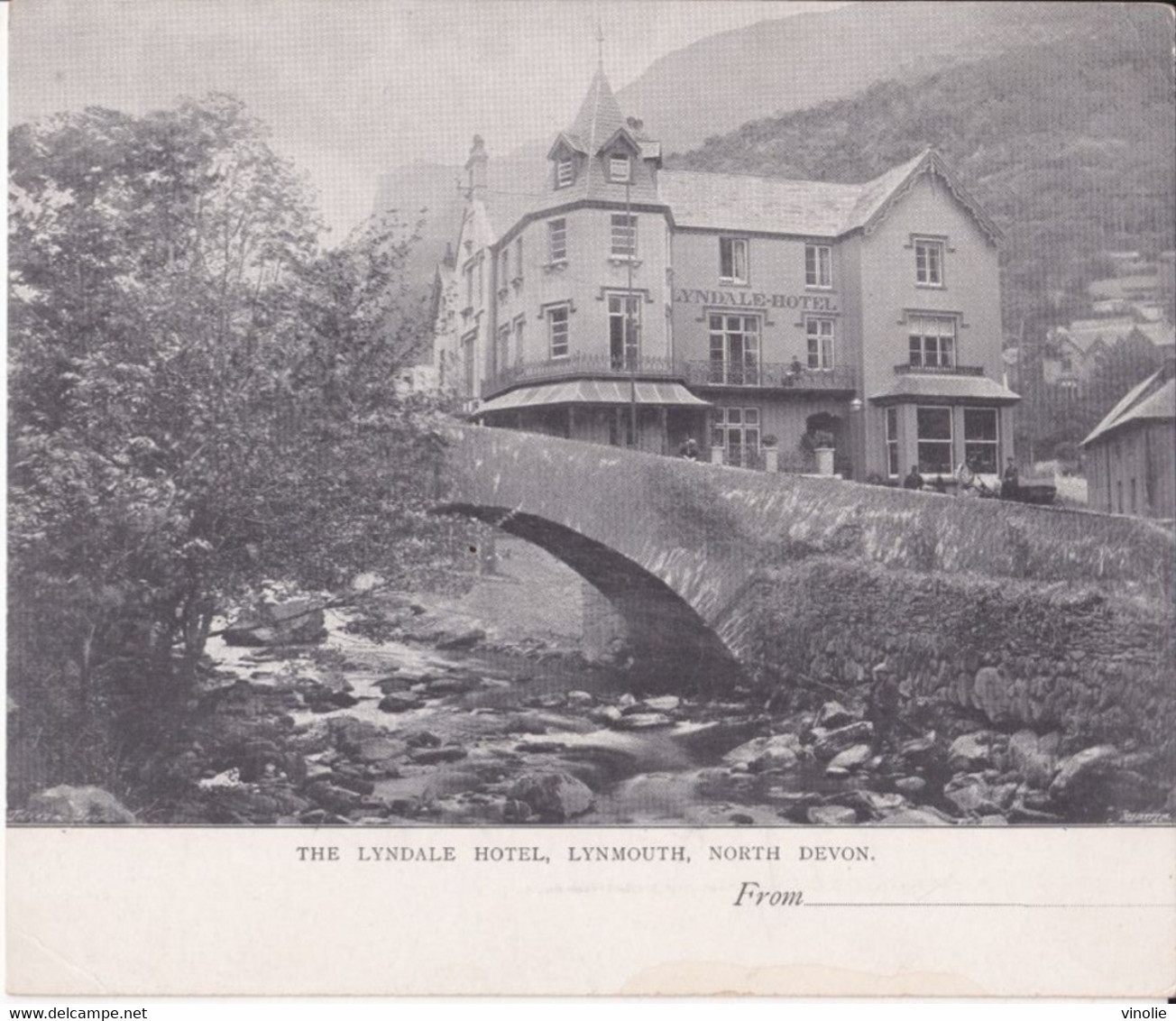 PIE-GF-Th.Mu-22-1126 : MAMMOTH POST CARD.  LYNMOUTH NORTH DEVON. THE LYNDALE HOTEL - Lynmouth & Lynton