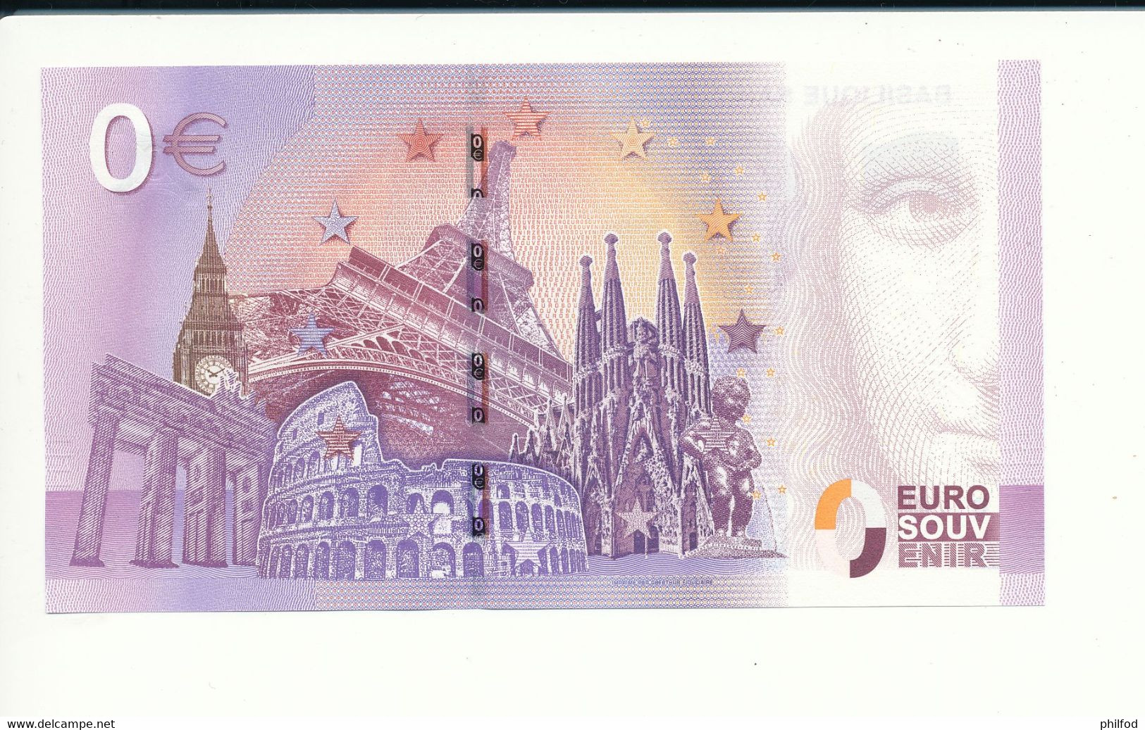 Billet Souvenir - 0 Euro - UELM - 2017-1 - BASILIQUE SAINT-SERNIN TOULOUSE -  N° 5088 - Billet épuisé - Kiloware - Banknoten