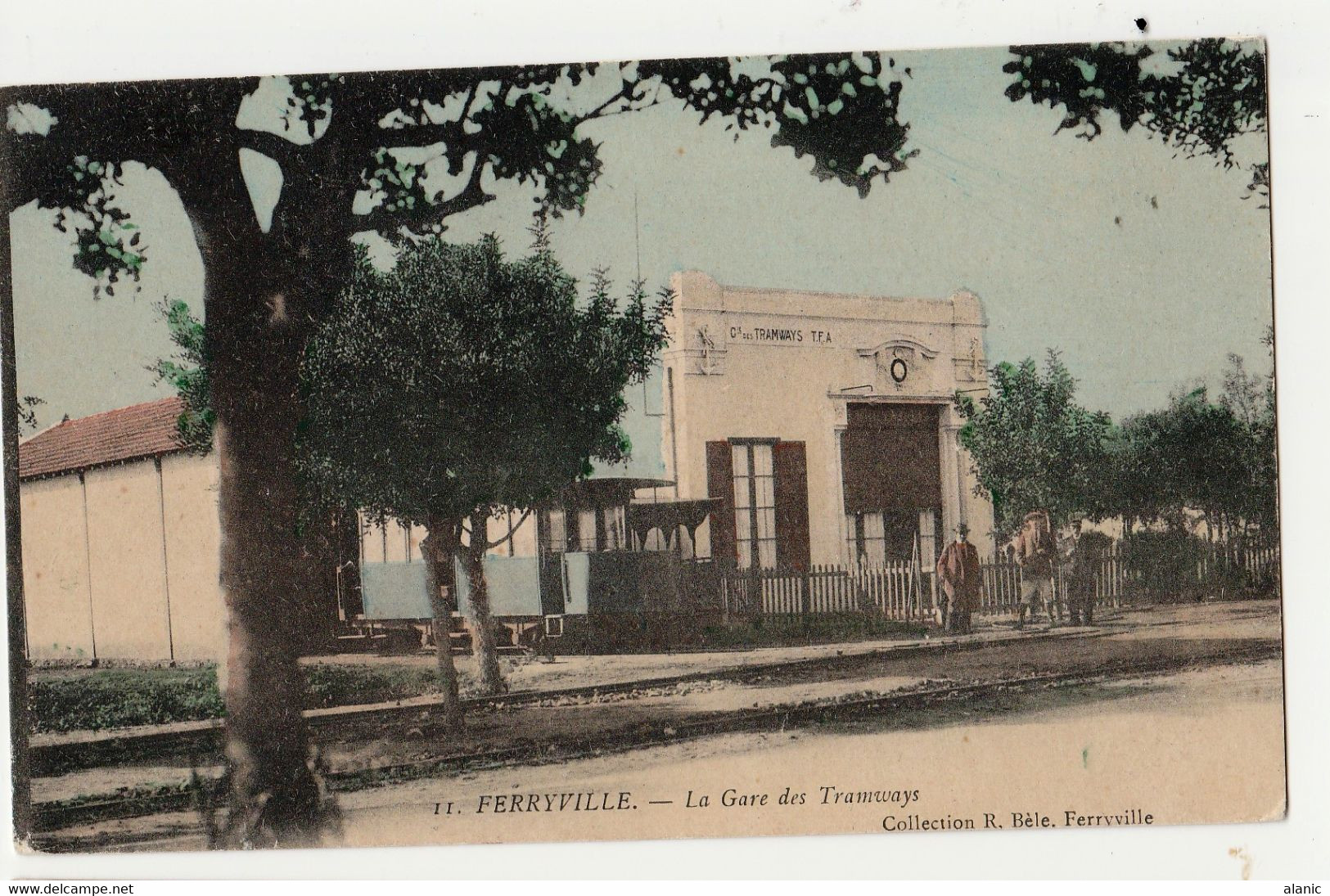 CPA-FERRYVILLE - La Gare Des Tramways     ANIMEE    CIRCULEE   1917  BE/ - Tunisie