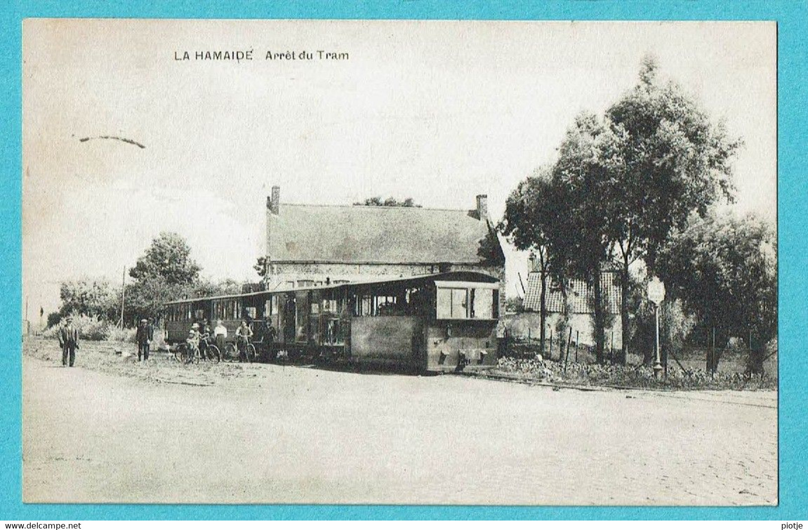 * La Hamaide - Lahamaide (Ellezelles - Hainaut) * (Edit R. Delcenserie Liepin) Arret Du Tram, Vicinal, Stoomtram, Unique - Ellezelles