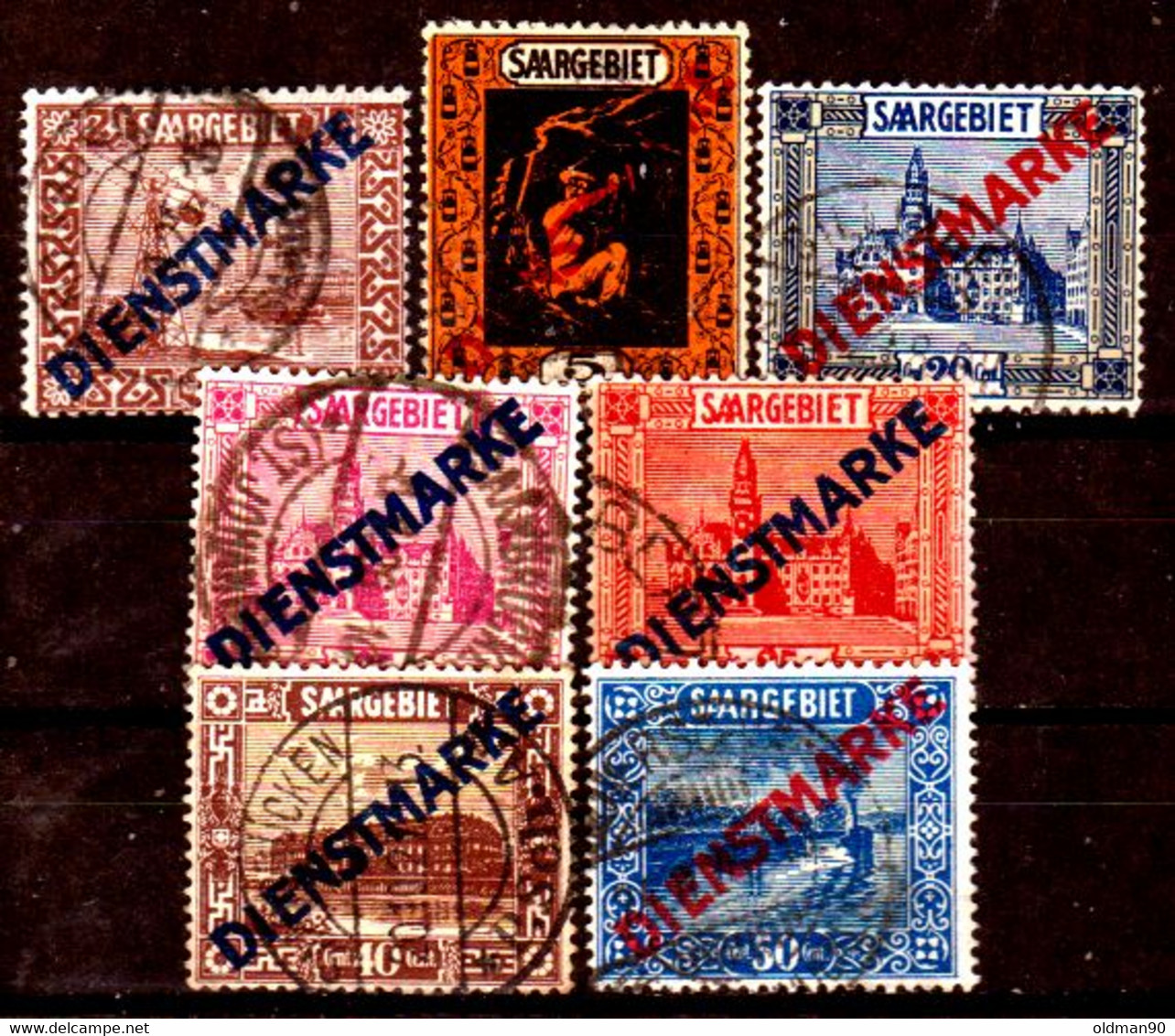 Sarre-231- Original Values Issued In 1922 (o) Used - Quality In Your Opinion. - Airmail