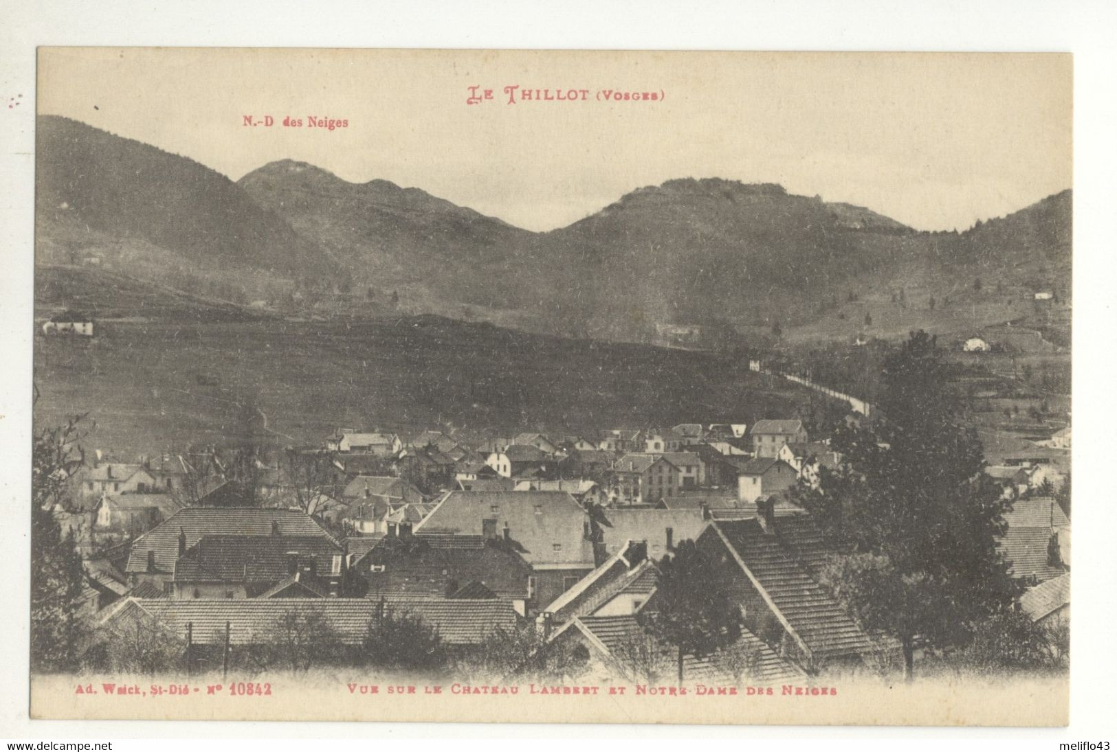 88/CPA - Le Thillot - Vue Sur Le Chateau Lambert Et Notre Dame Des Neiges - Le Thillot