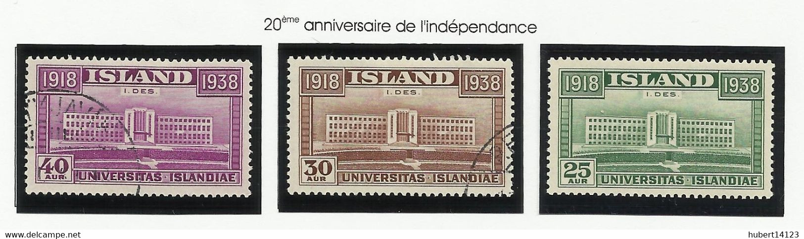 ISLANDE 1938 N° 168 à 170 - Other & Unclassified