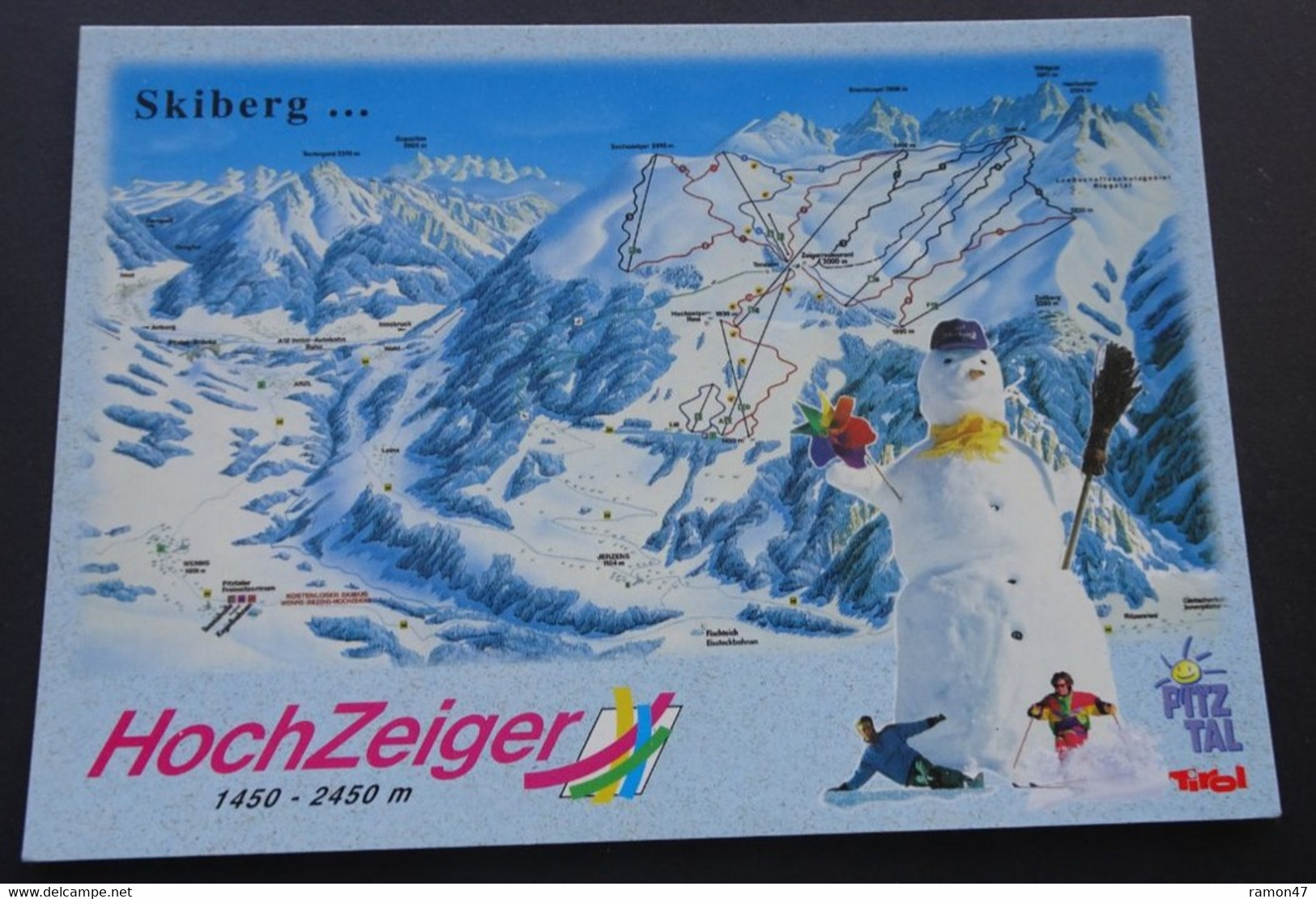 Skiberg -  Hochzeiger - 1450 - 2450 M Pitztal - Hochzeiger Bergbahnen, Foto Nösig Gestaltung Grafotronic - Pitztal