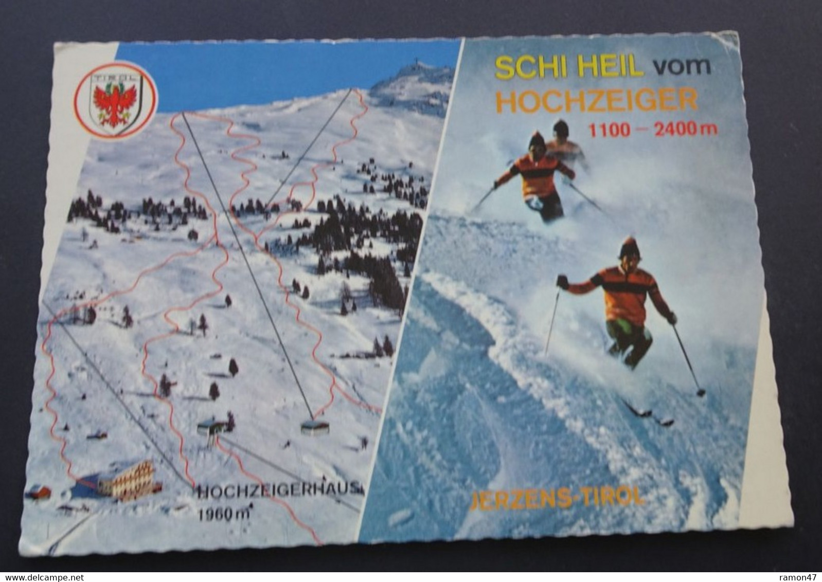 Schi Heil Vom Hochzeiger 1100 - 2400 M - Jerzens-Tirol - Alpine Luftbild Innsbruck - # FÖ 786 - Pitztal