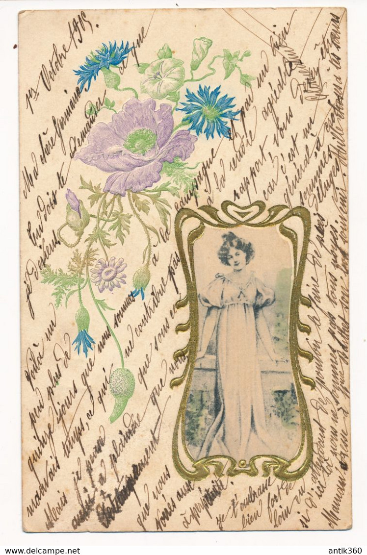 CPA Illustrateur édition E. D. B. - Art Nouveau Fleurs - Non Classés