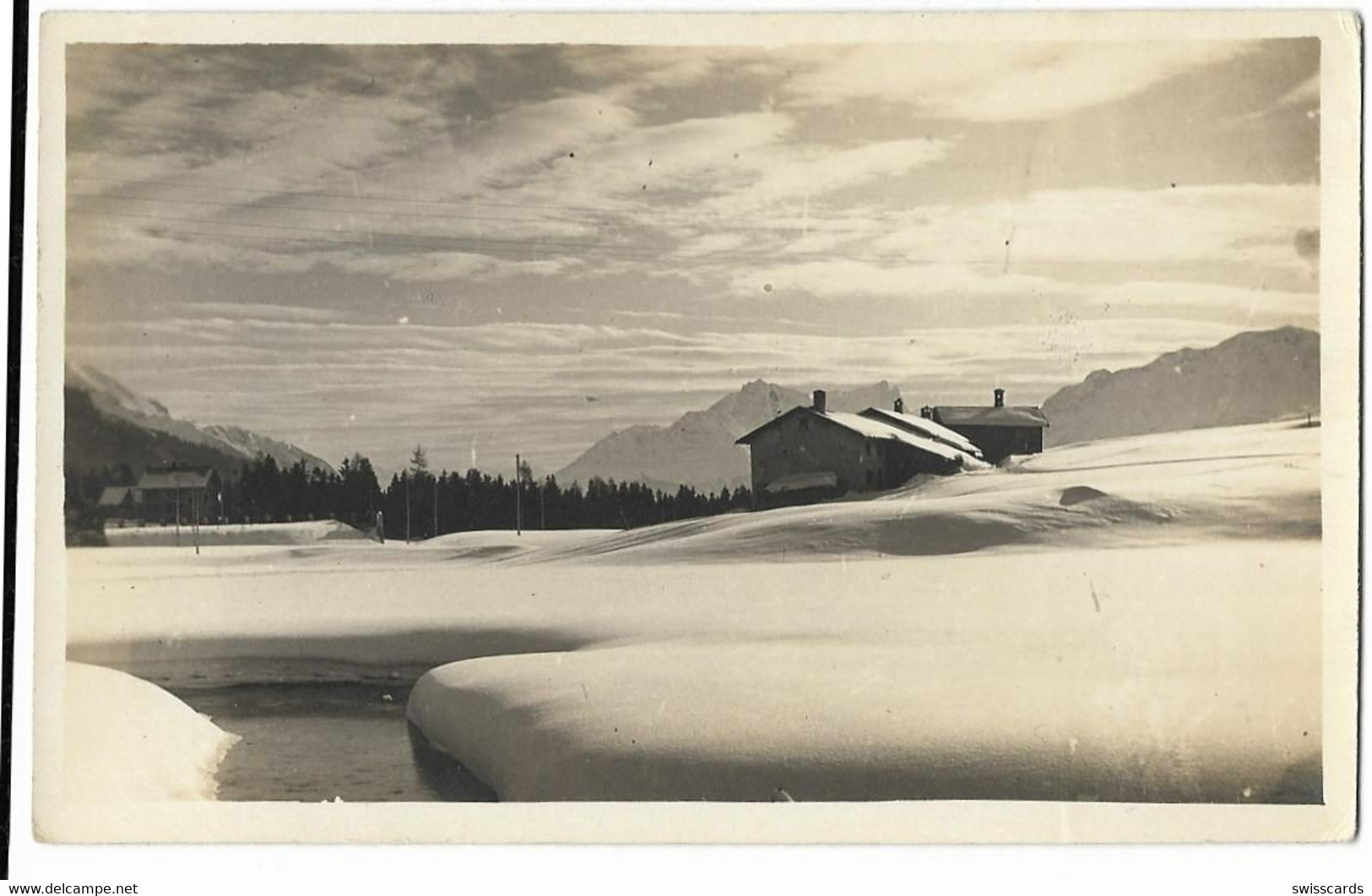 Auf Der LENZERHEIDE: Winterlandschaft ~1930 - Lantsch/Lenz