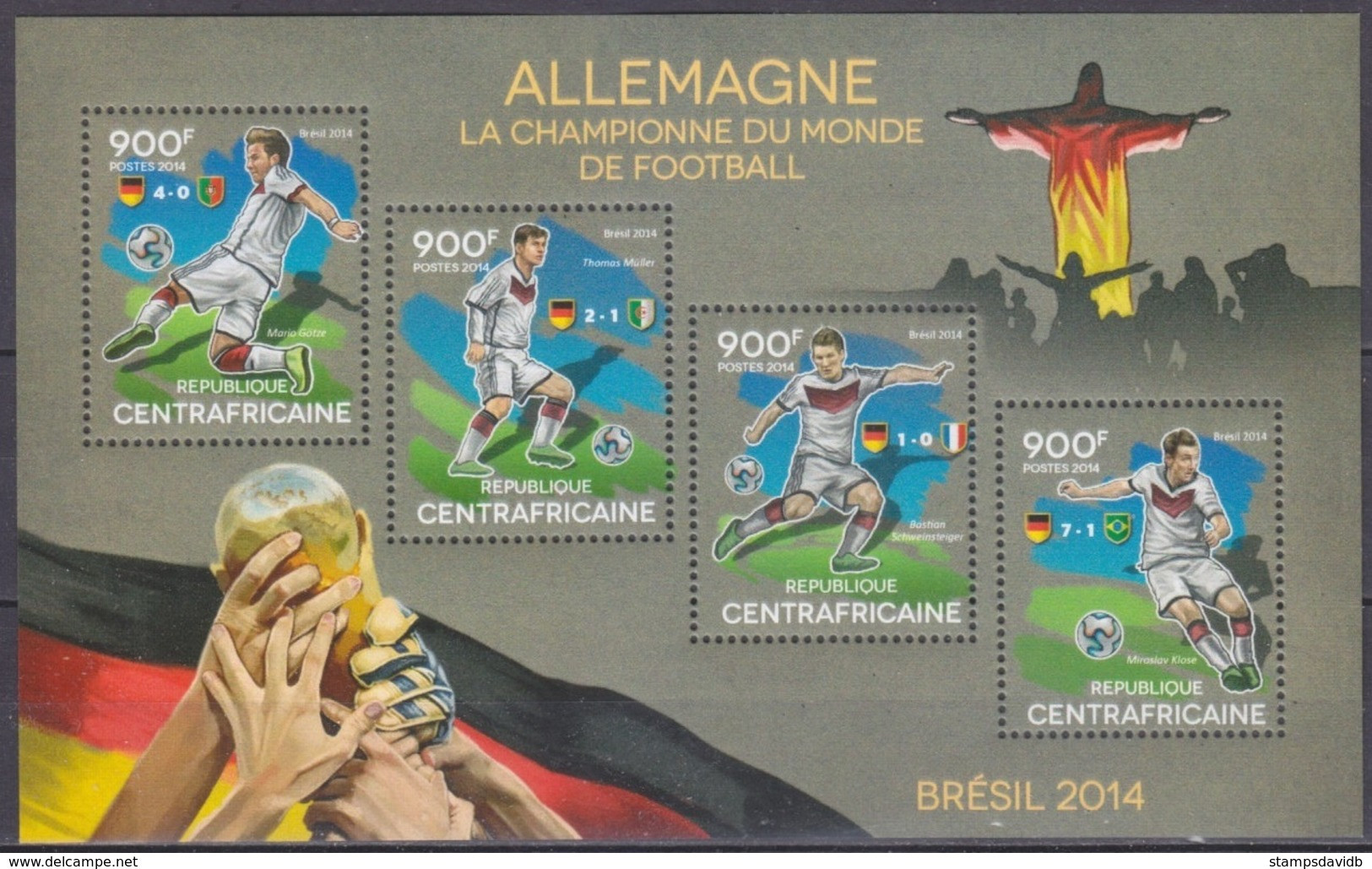 2014	Central African Republic	4860-63KL	2014 FIFA World Cup Brazil 	16,00 € - 2014 – Brasilien