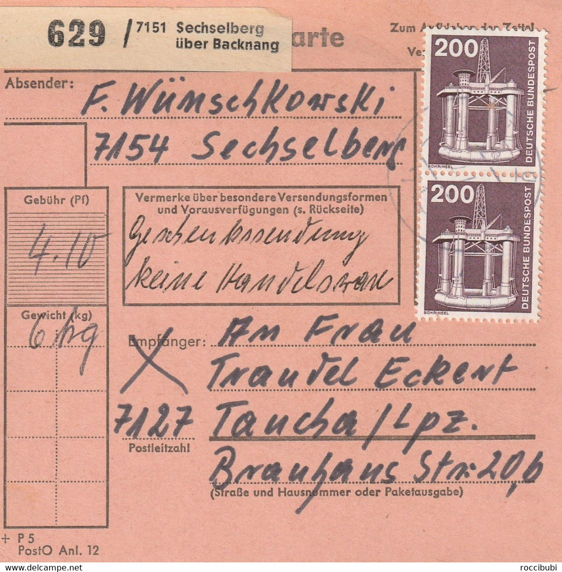 Paket Karte, Sechselberg über Backnang - Sonstige & Ohne Zuordnung