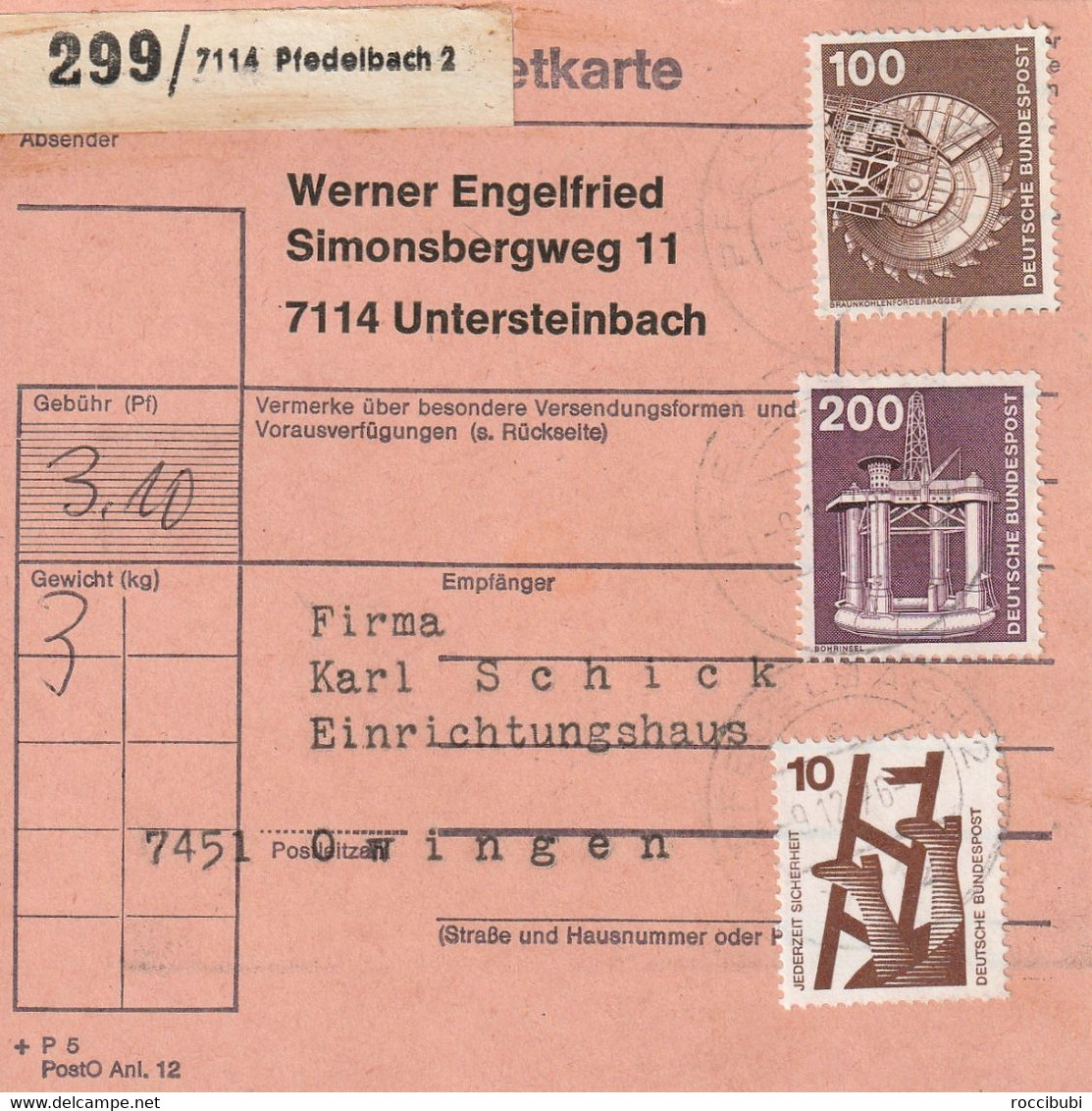 Paket Karte, Pfedelbach - Sonstige & Ohne Zuordnung