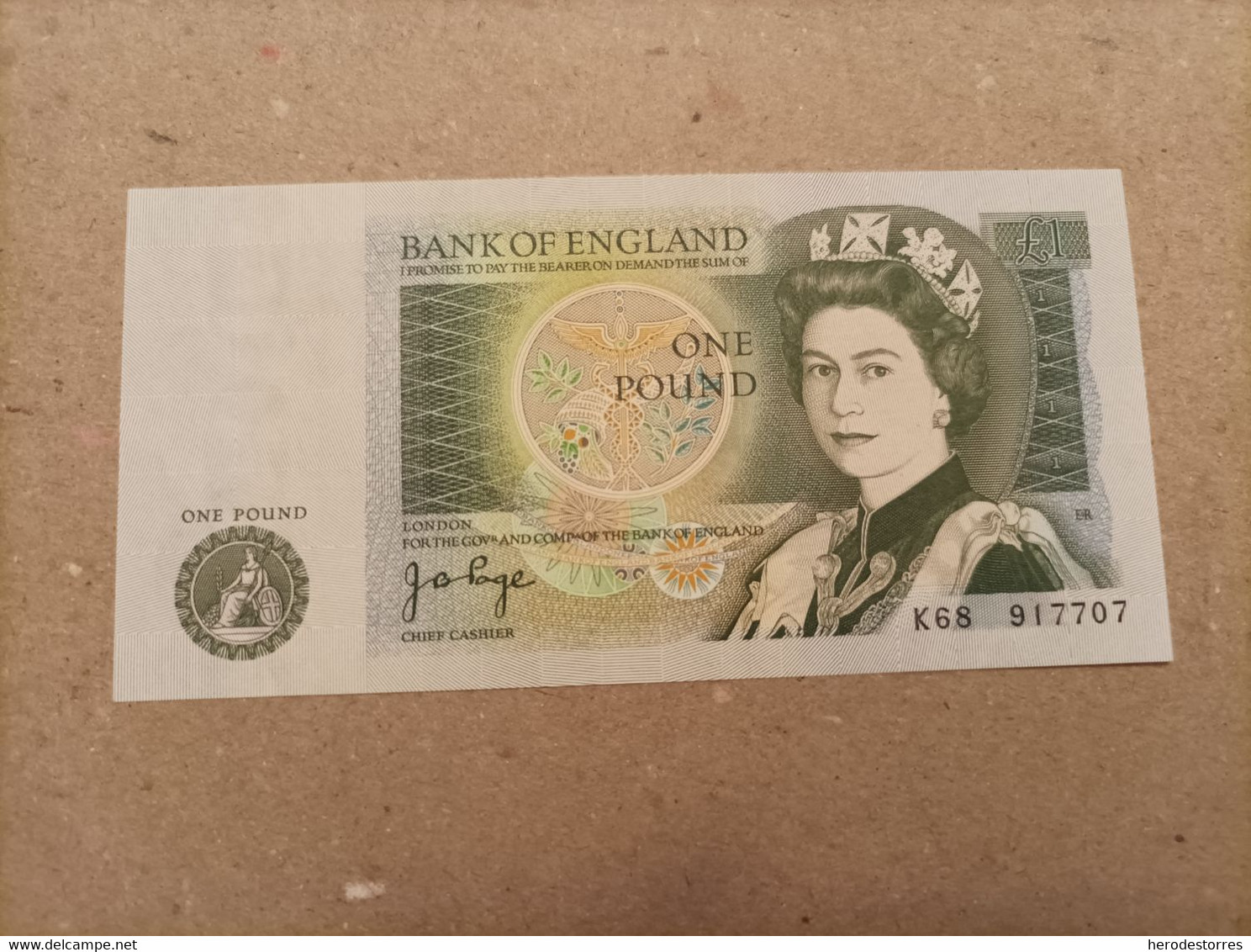 Billete De Inglaterra De 1 Libra, UNC - Zu Identifizieren