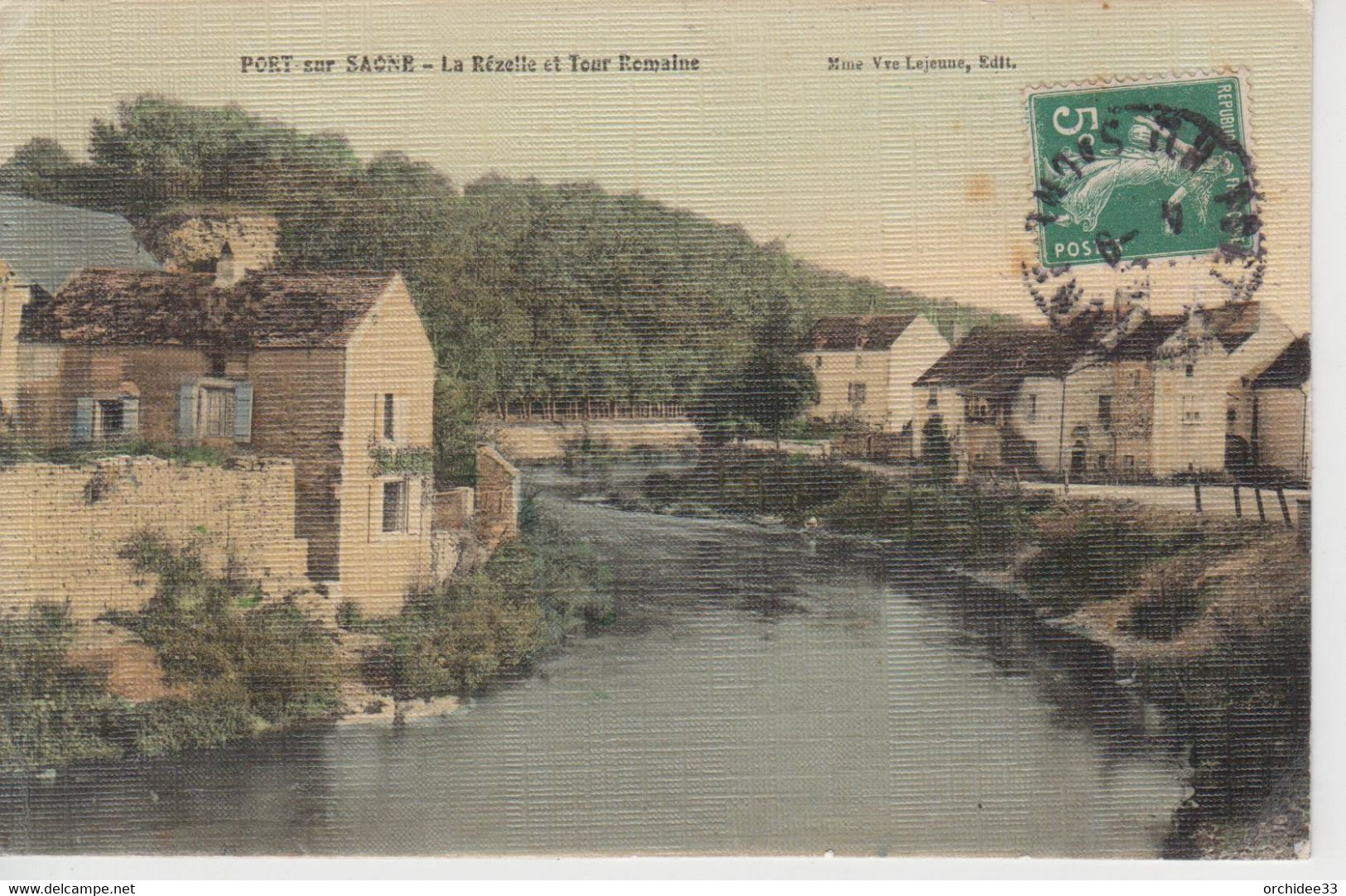 CPA Toilée Port-sur-Saône - La Rézelle Et Tour Romaine - Port-sur-Saône
