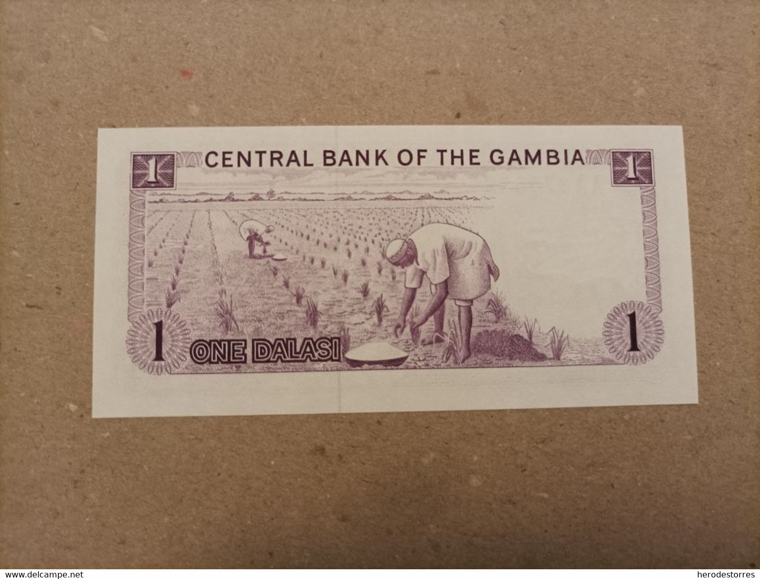 Billete De Gambia De 1 Dalasi, Serie AA, UNC - Gambia