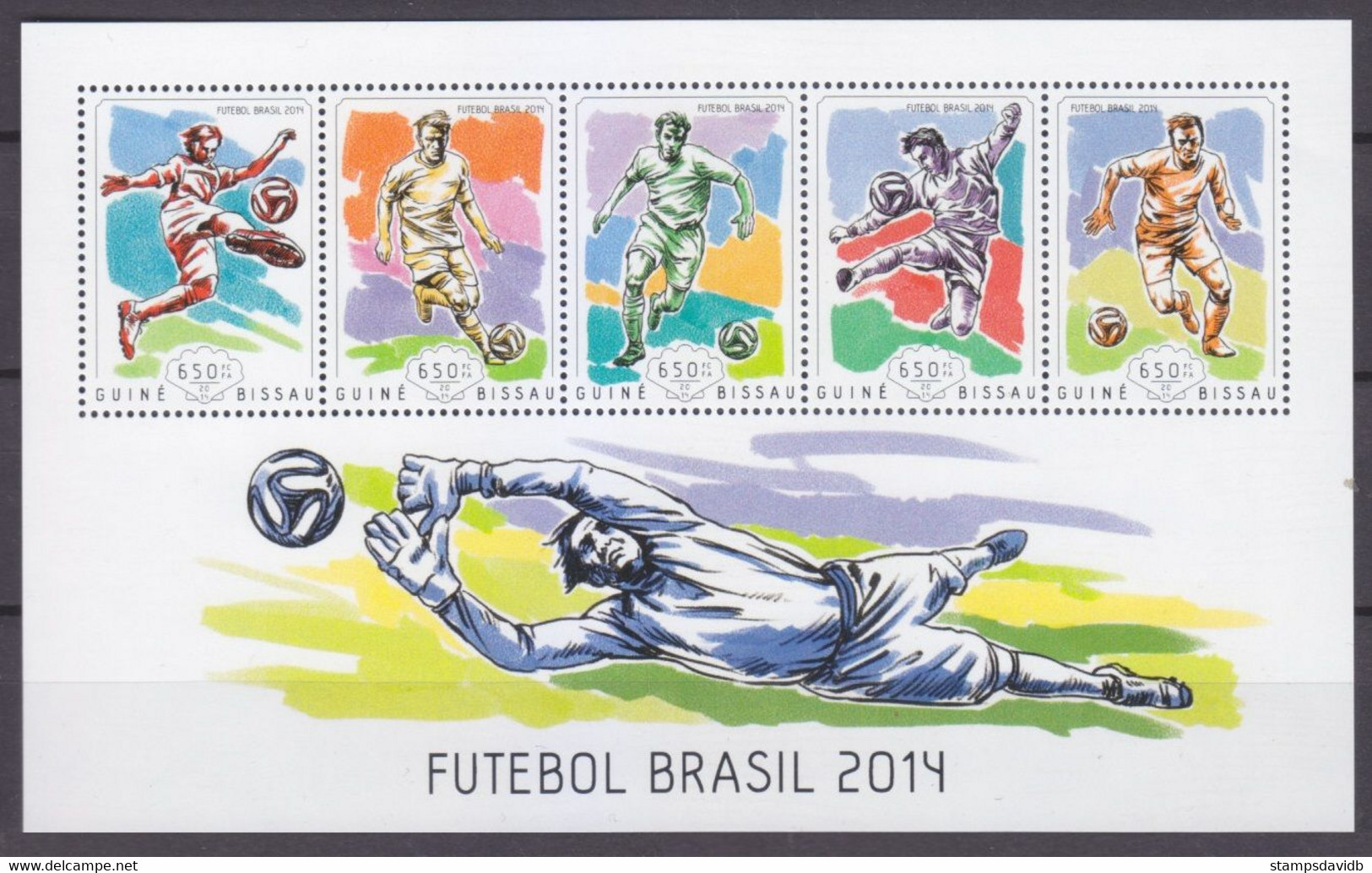 2014 Guinea-Bissau 7074-7078KL 2014 FIFA World Cup In Brazil  13,00 € - 2014 – Brazilië