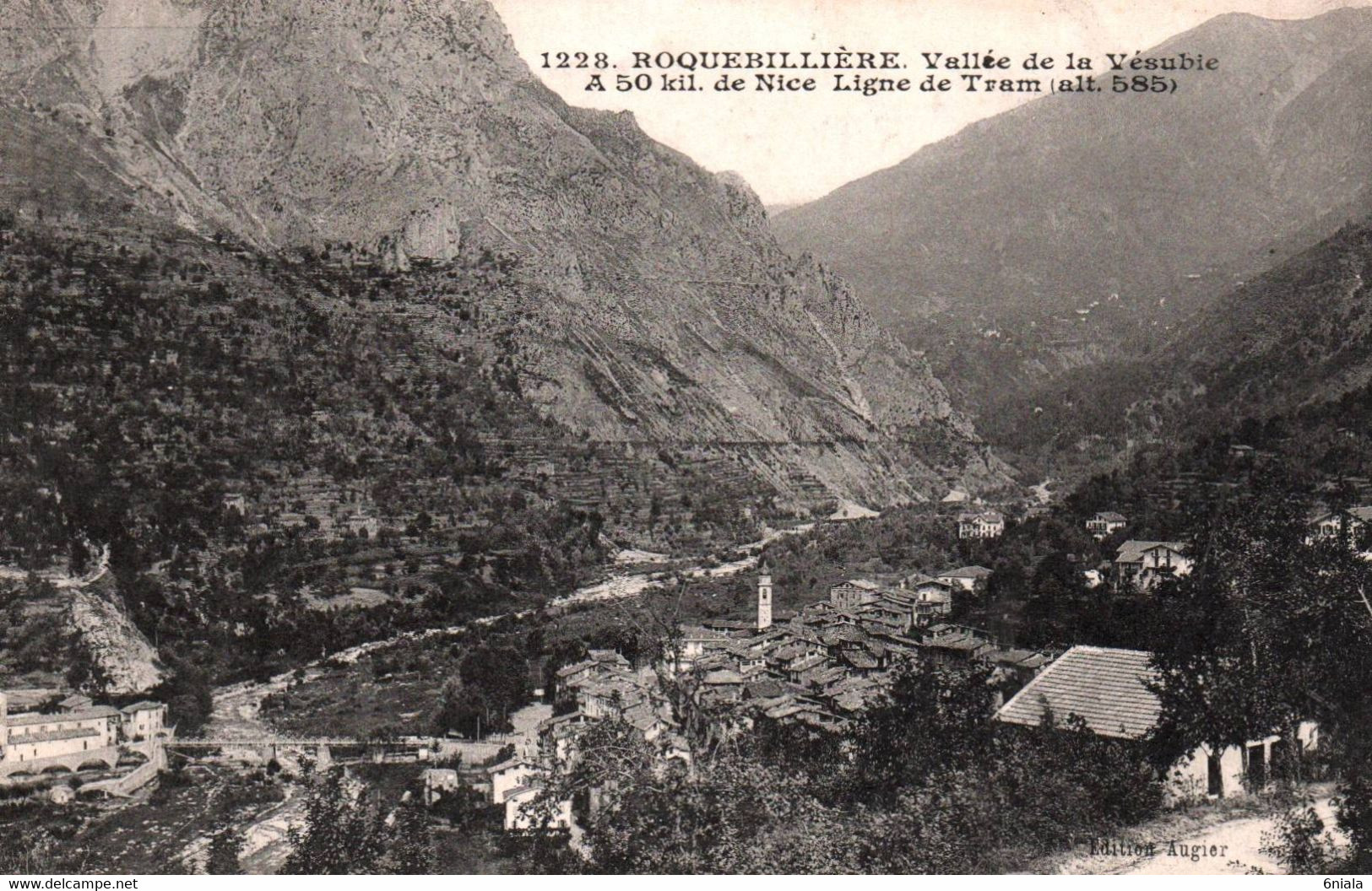 14699 ROQUEBILLIERE Vallée De La Vésubie à 50 Km De Nice, Ligne De Tram (alt. 585 M)   (recto-verso) 06 - Roquebilliere