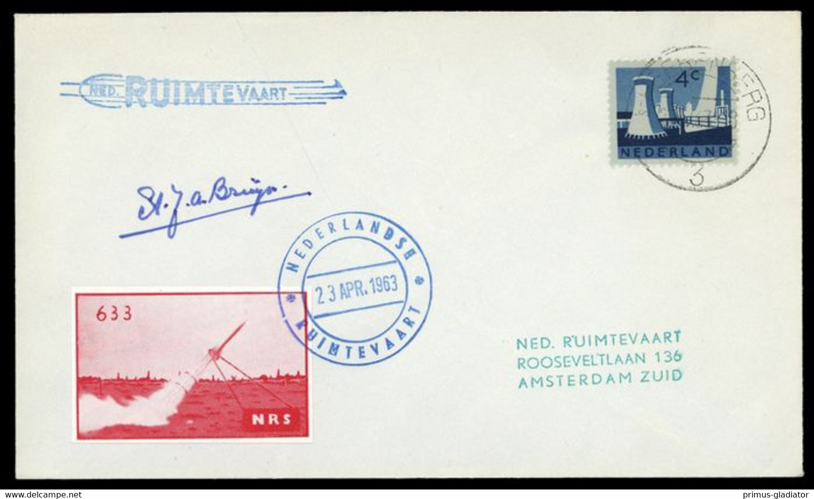 1963, Niederlande, EZ 92C2, Brief - Altri & Non Classificati