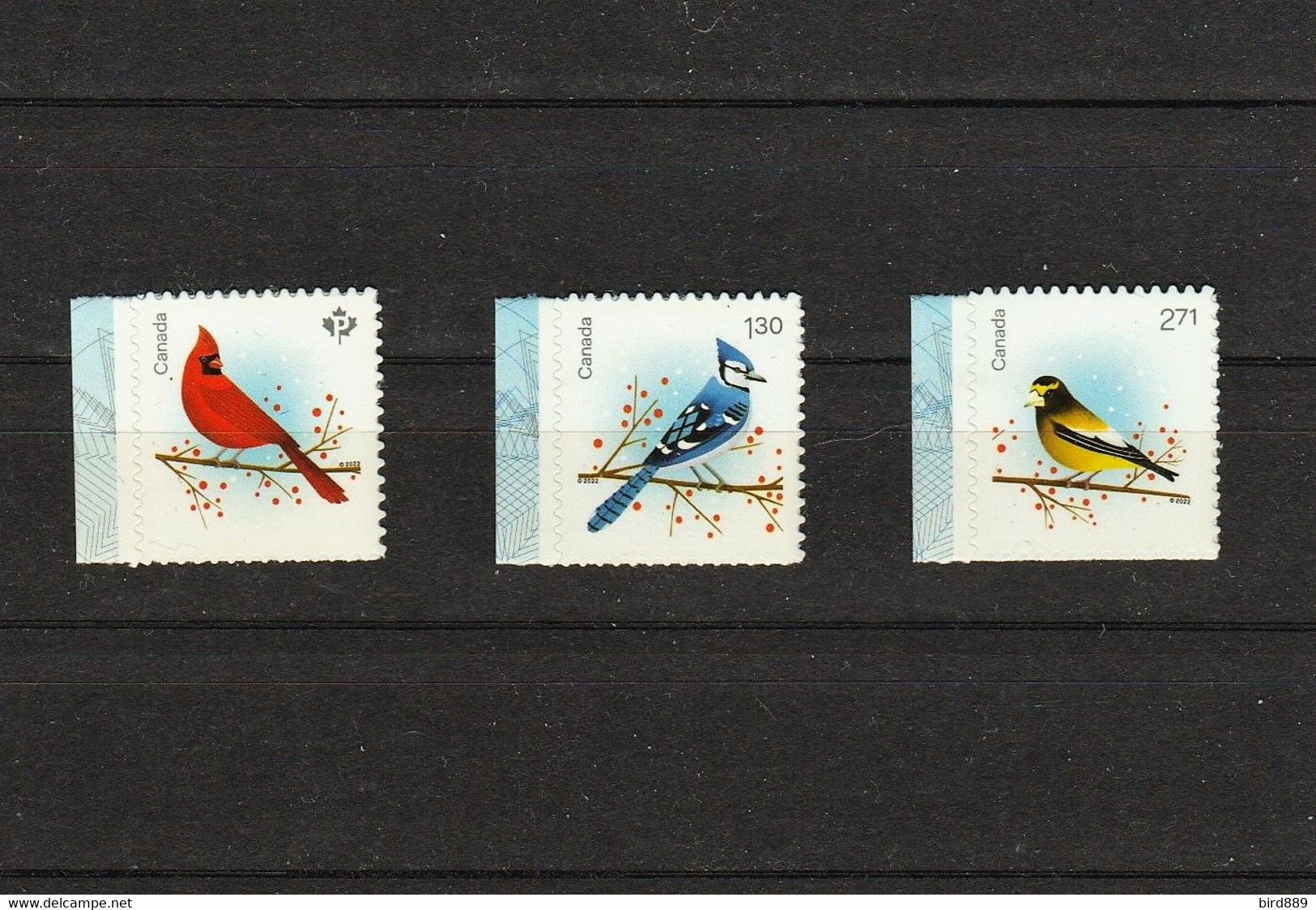 2022 Canada Birds Cardinal Blue Jay Grosbeak Full Set From Booklet MNH - Einzelmarken