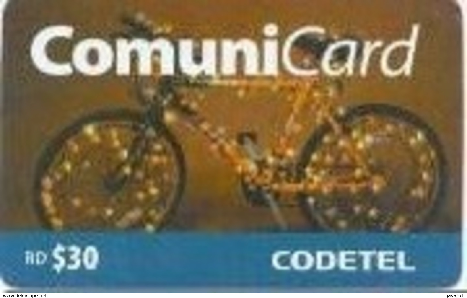 CODETEL : DMC110 RD$30 Bike With Christmas Lights USED - Dominik. Republik