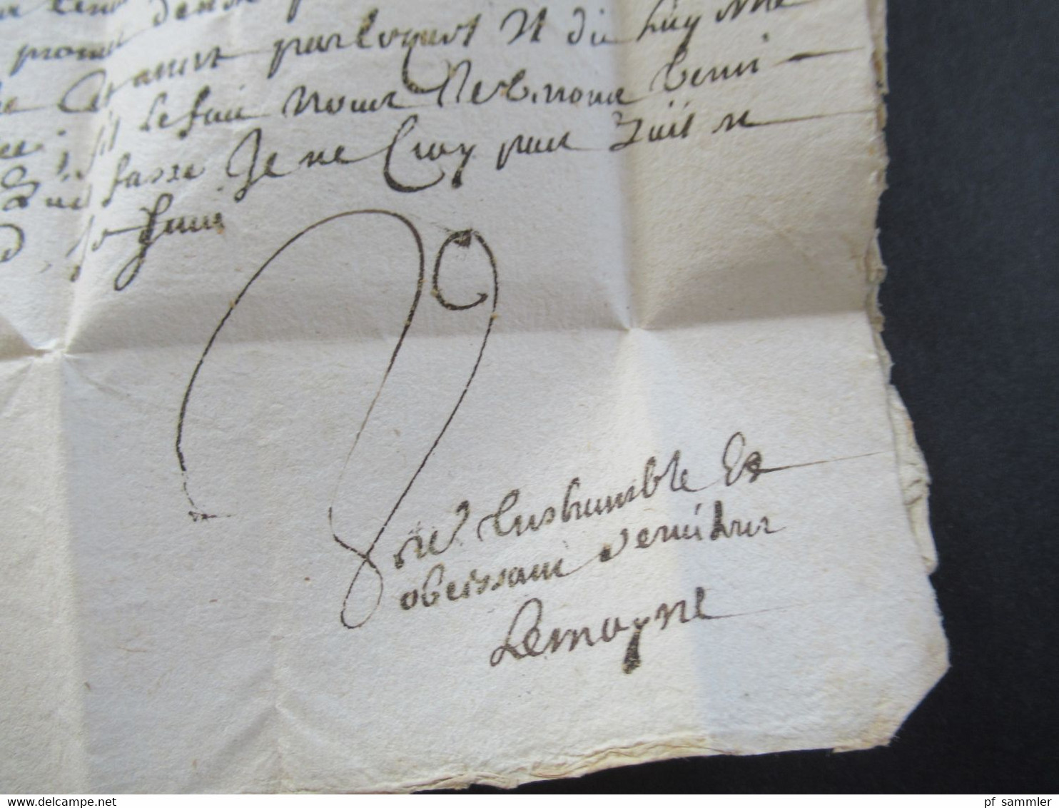 Frankreich Paris 1622 kleiner Faltbrief mit Inhalt handschriftlich Toulouse und Bartaxe und Siegel rückseitig