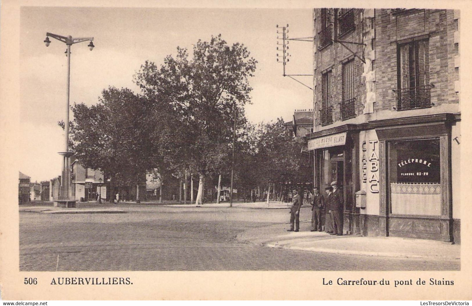 CPA - 93 - AUBERVILLERIERS - Le Carrefour Du Pont De Stains - Ed Codneff Anbervilliers 36 - Animée - Commerce - Aubervilliers