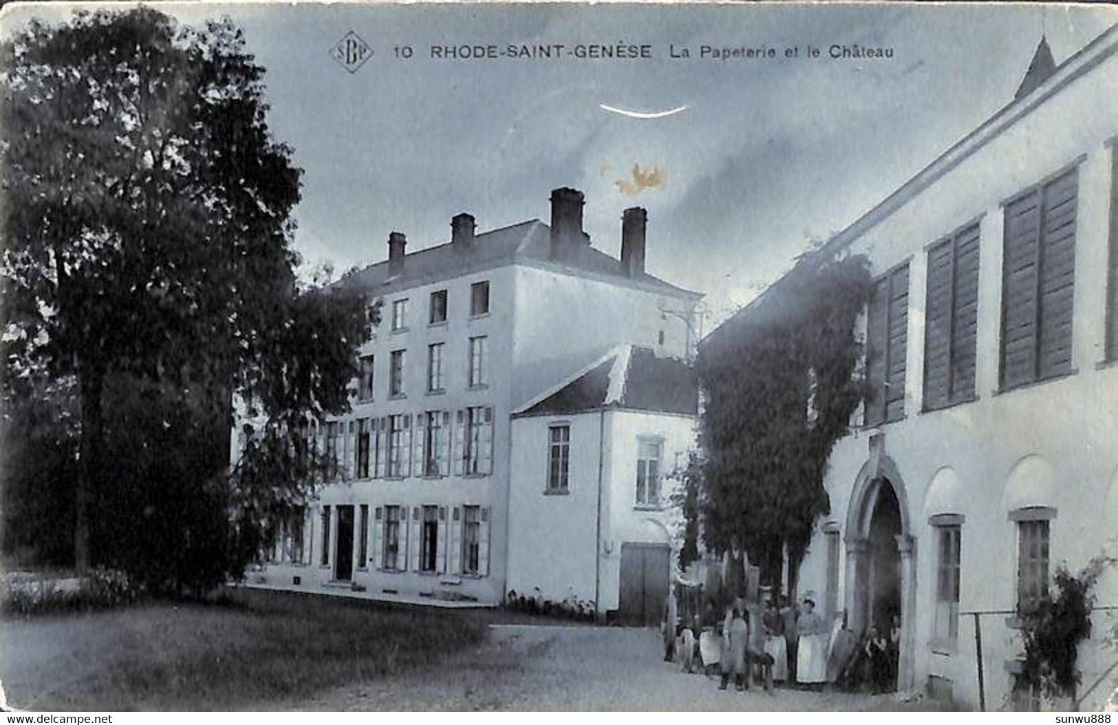 Rhode Saint Genèse - La Papeterie Et Le Château (1913 Animée SBP N° 10) - Rhode-St-Genèse - St-Genesius-Rode