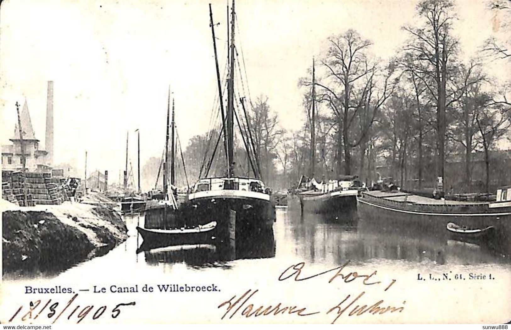 Bruxelles - Le Canal De Willebroeck (L Lagaert, 1905) - Navigazione