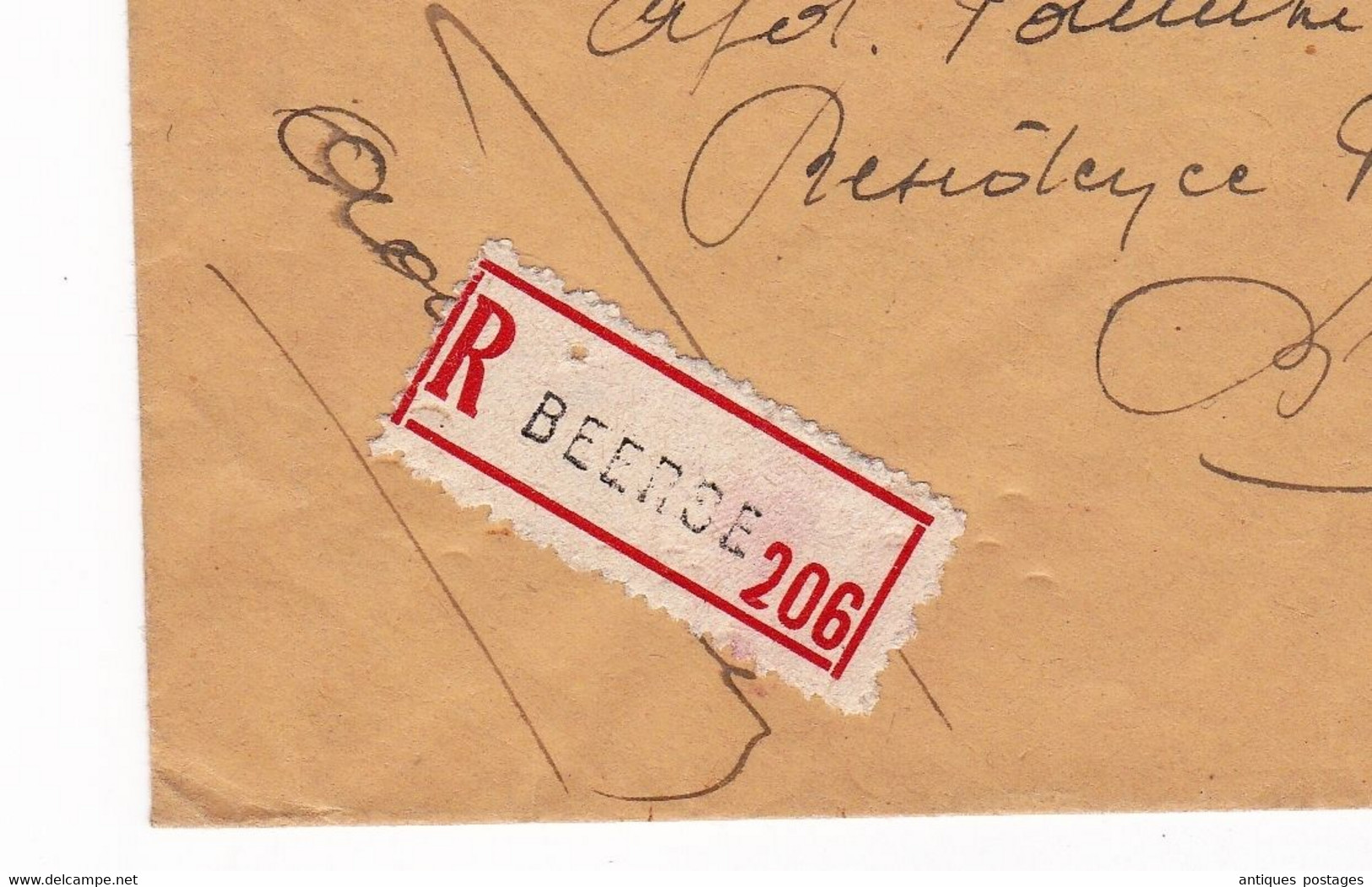 Lettre Recommandée 1948 Beerse Belgique Timbre Lion Héraldique - 1929-1937 Lion Héraldique