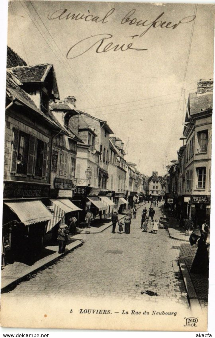 CPA LOUVIERS - La Rue Du NEUBOURG (181972) - Le Neubourg