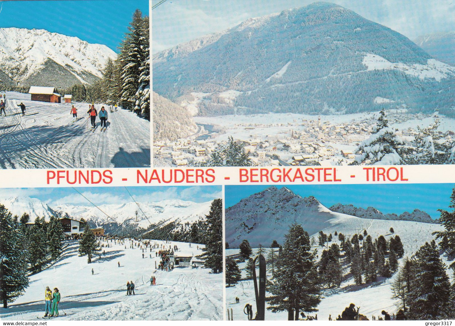 B9263) PFUNDS - NAUDERS - BERGKASTEL - Tirol - Tolle AK Skilifte Berge - Nauders