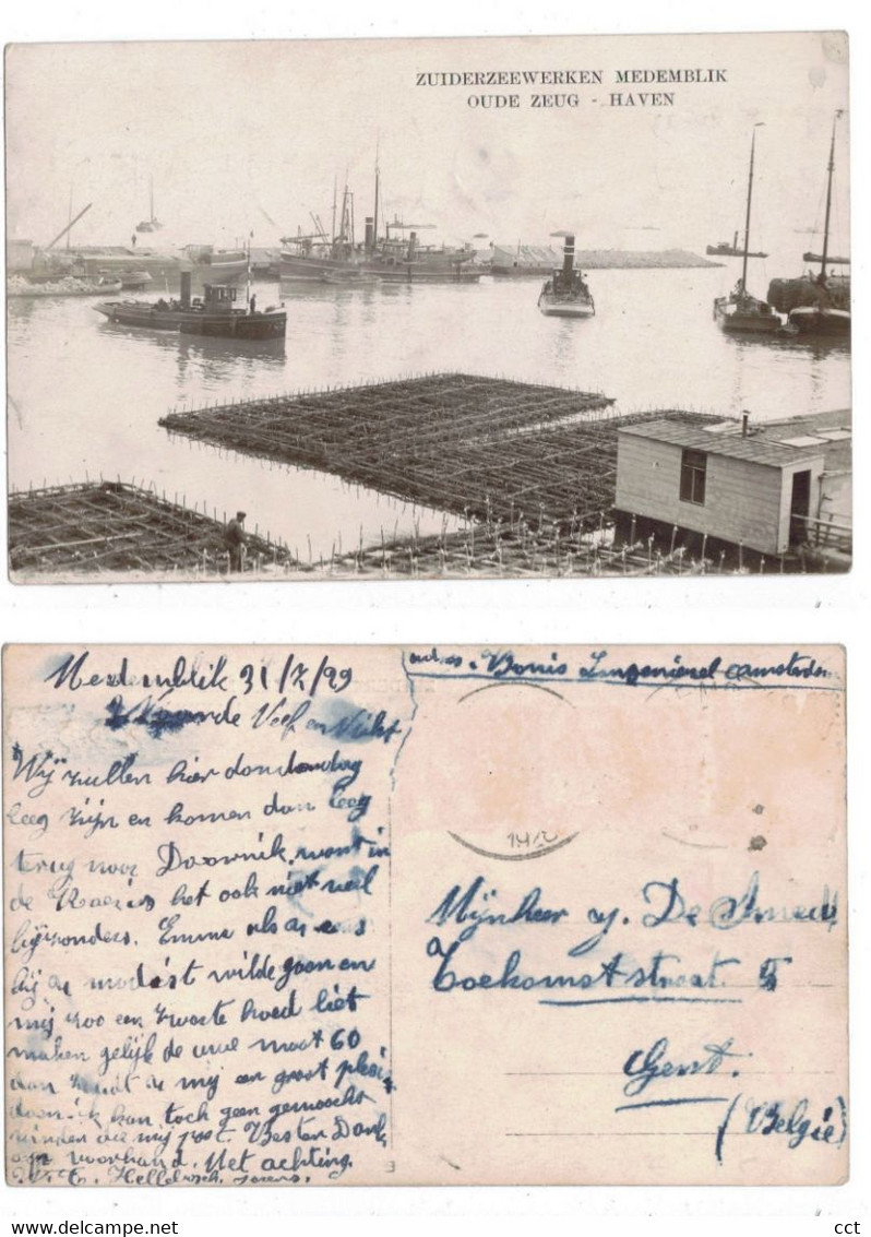 Medemblik    Zuiderzeewerken  Oude Zeug - Haven  1929      PORT METIER - Medemblik