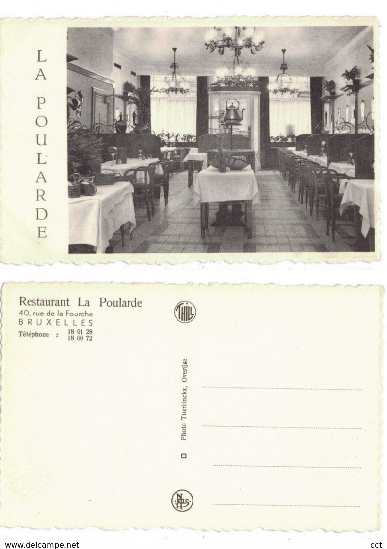 Bruxelles   Restaurant La Poularde  Rue De La Fourche   Photo Tuerlinckx Overijse - Cafés, Hoteles, Restaurantes