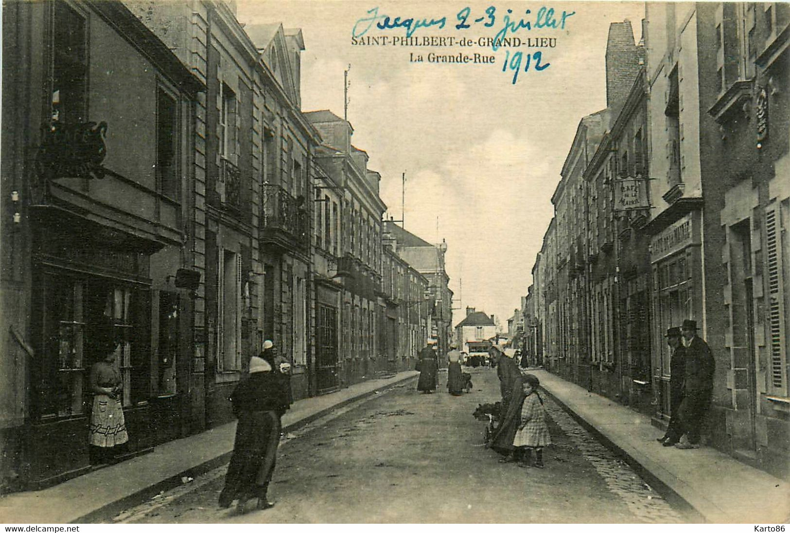 St Philbert De Grand Lieu * La Grande Rue Du Village * Café De La Mairie - Saint-Philbert-de-Grand-Lieu