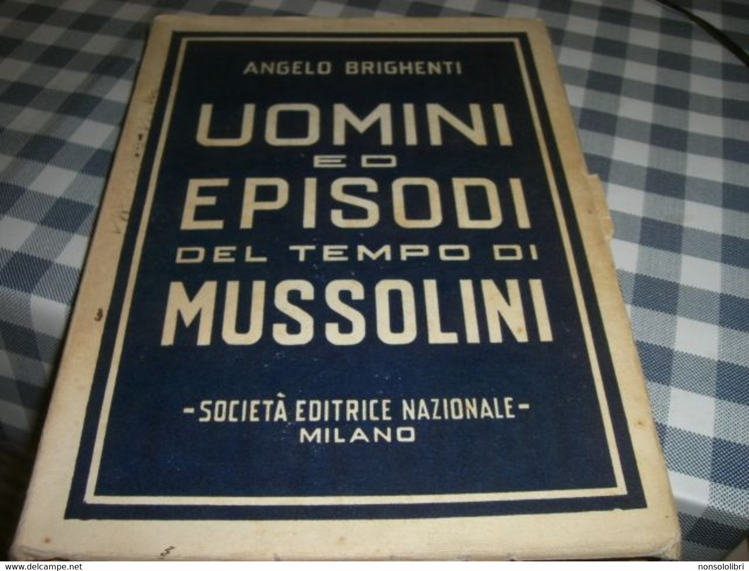 LIBRO UOMINI ED EPISODI DEL TEMPO DI MUSSOLINI -ANGELO BRIGHENTI -SEI EDITOREI 1938 - Société, Politique, économie