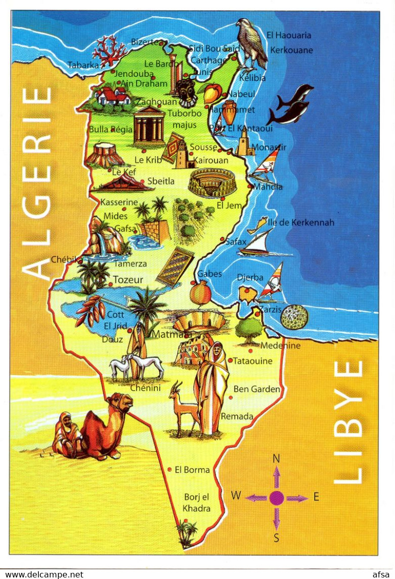 Tunisie - Cartes Géographiques