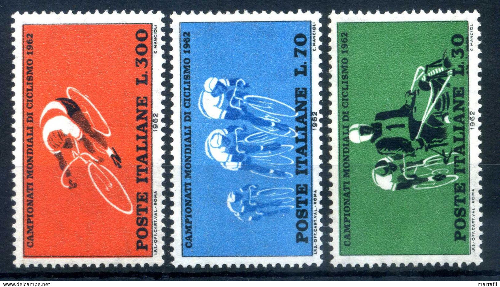 1962 REP. IT. SET 944/946 Ciclismo * - 1961-70:  Nuevos