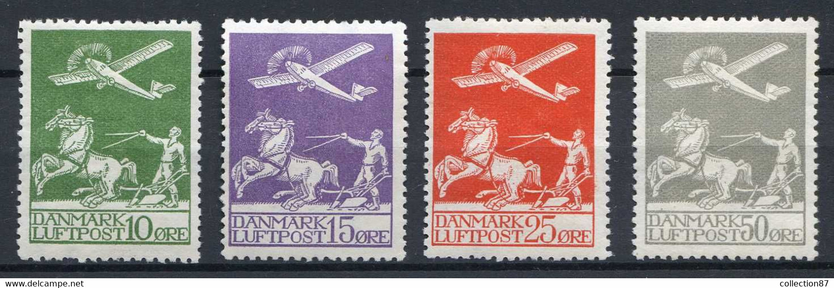 DANEMARK > PA N° 1 à 4 ⭐⭐ Neuf Luxe MNH ⭐⭐ - Poste Aérienne