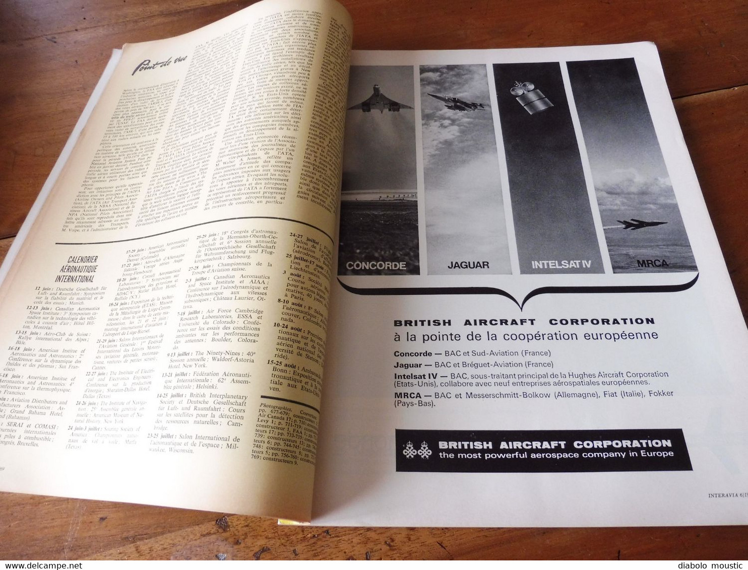 1969 INTERAVIA  - Nombreuses publicités sur l'aviation (avions) dont CONCORDE   ; Etc