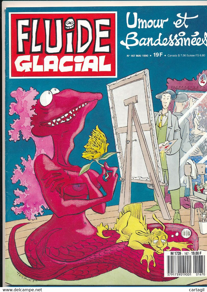 Livres, BD,  Revues -Revue"FLUIDE GLACIAL" N°167-Mai 1990-Umour Et Bandessinées (détails Description Et Scan) - Fluide Glacial