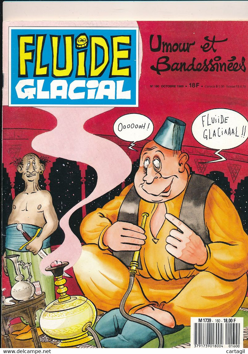 Livres, BD,  Revues -Revue"FLUIDE GLACIAL" N°160-Octobre 1989-Umour Et Bandessinées (détails Description Et Scan) - Fluide Glacial