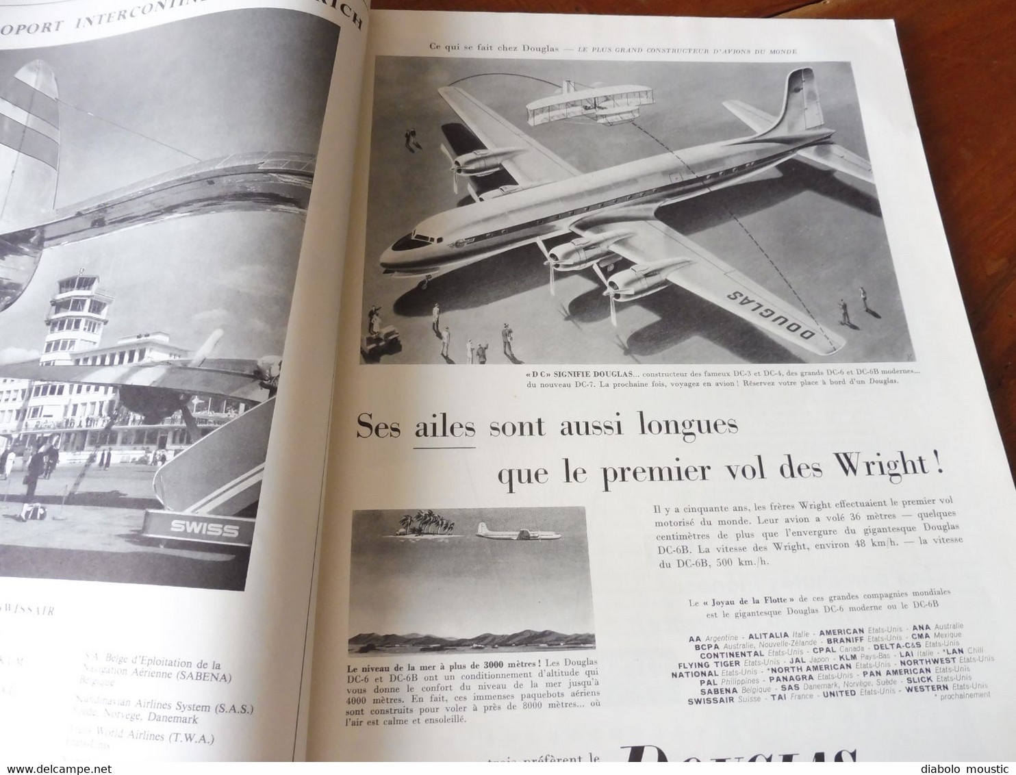 1953 INTERAVIA  - Les frères Wright ; Le F-100 ; Nombreuses pubs "Avions"    Etc (édition originale)