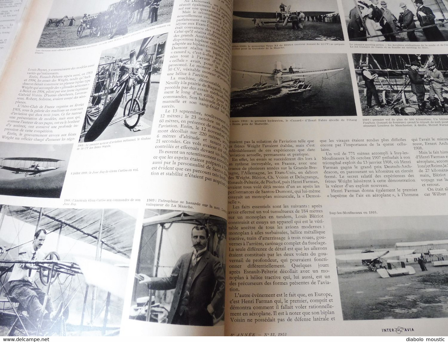 1953 INTERAVIA  - Les frères Wright ; Le F-100 ; Nombreuses pubs "Avions"    Etc (édition originale)