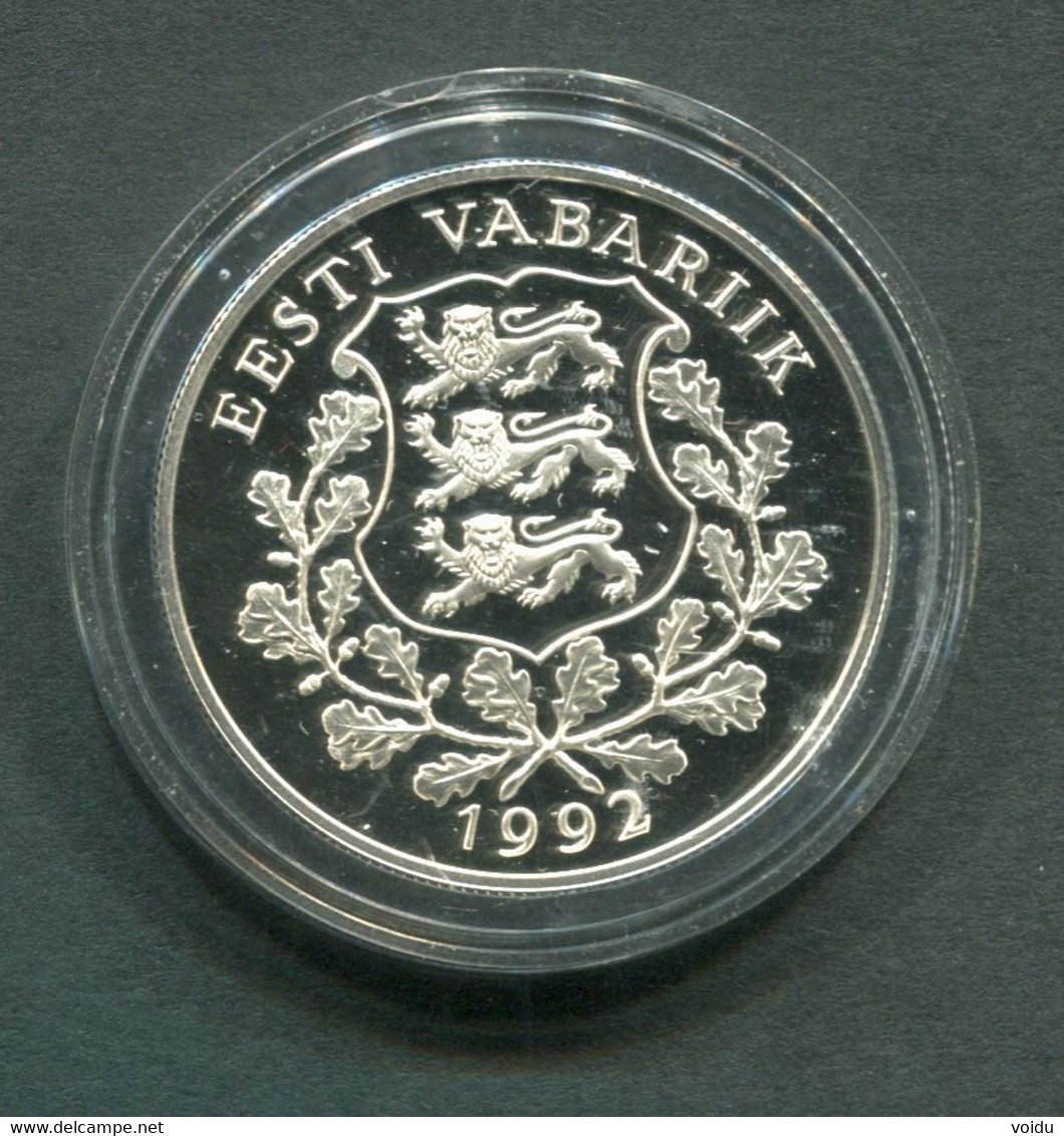 ESTONIA 1992 SILVER PROOF COIN - Estonia