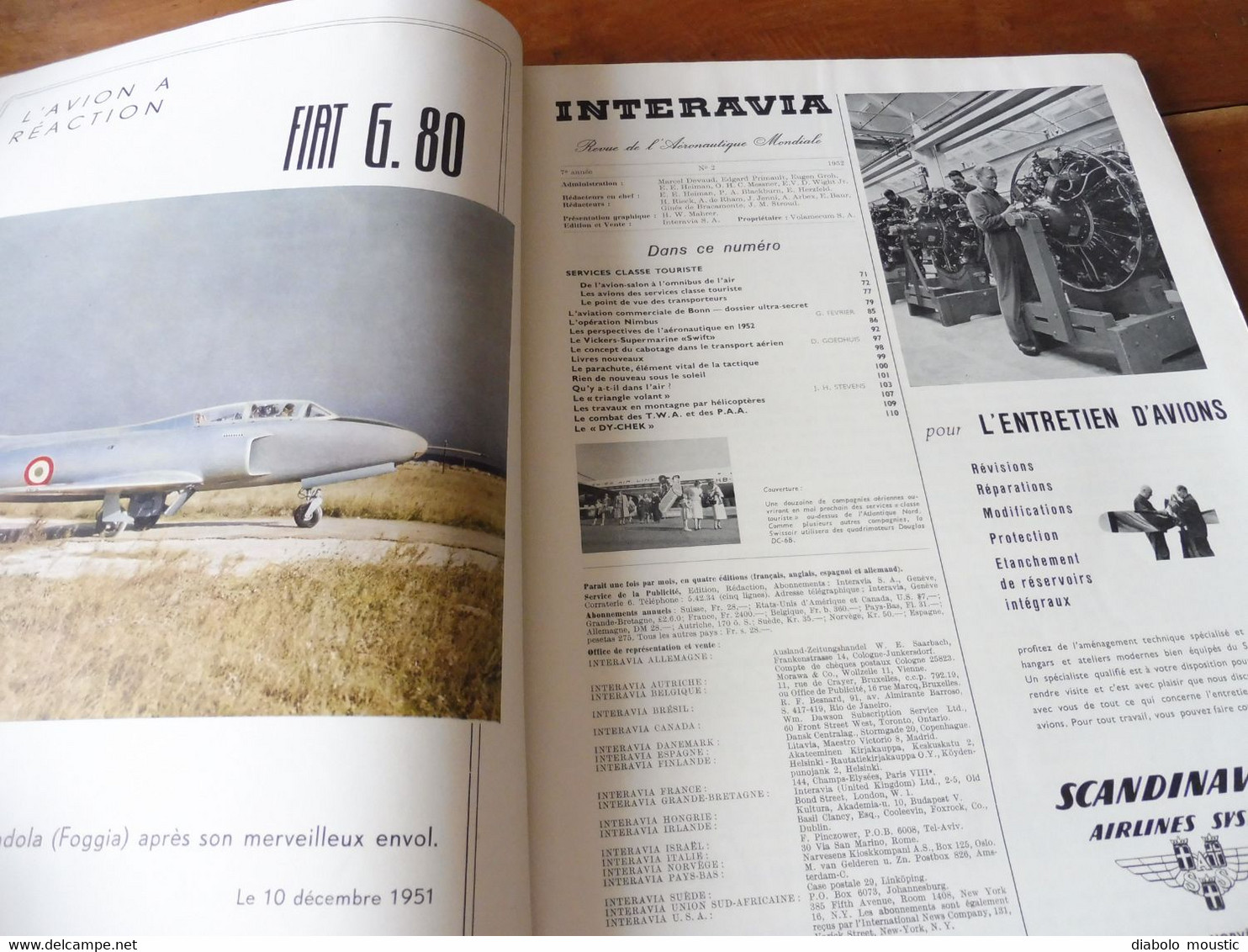 1952 INTERAVIA  - Le Parachute ; Combat Des TWA Et Pan American Airways; Opération "NIMBUS" ; Etc - Luftfahrt & Flugwesen