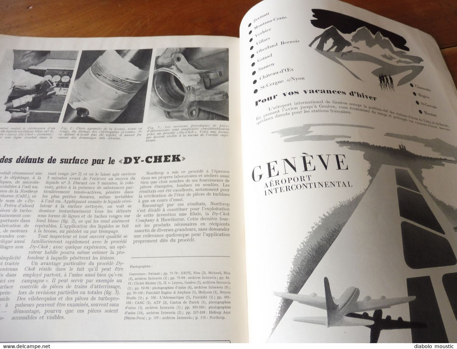 1952 INTERAVIA  - Le parachute ; Combat des TWA et Pan American Airways; Opération "NIMBUS" ; etc