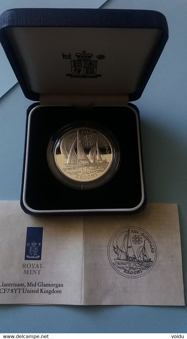 ESTONIA 1992 SILVER PROOF COIN - Estonia