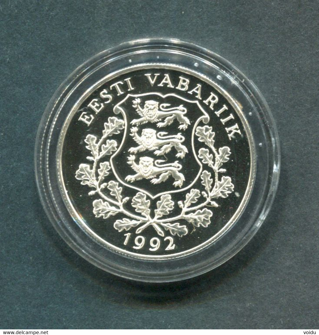 ESTONIA 1992 SILVER PROOF COIN - Estland