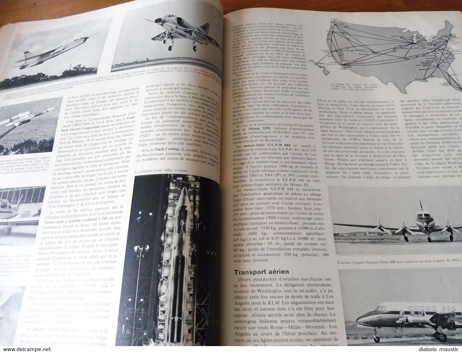 1961 INTERAVIA  - Boeing 747 ; Véhicule amphibie Stalwart  ; Les armes anti chars ;  Pubs sur les AVIONS ; etc